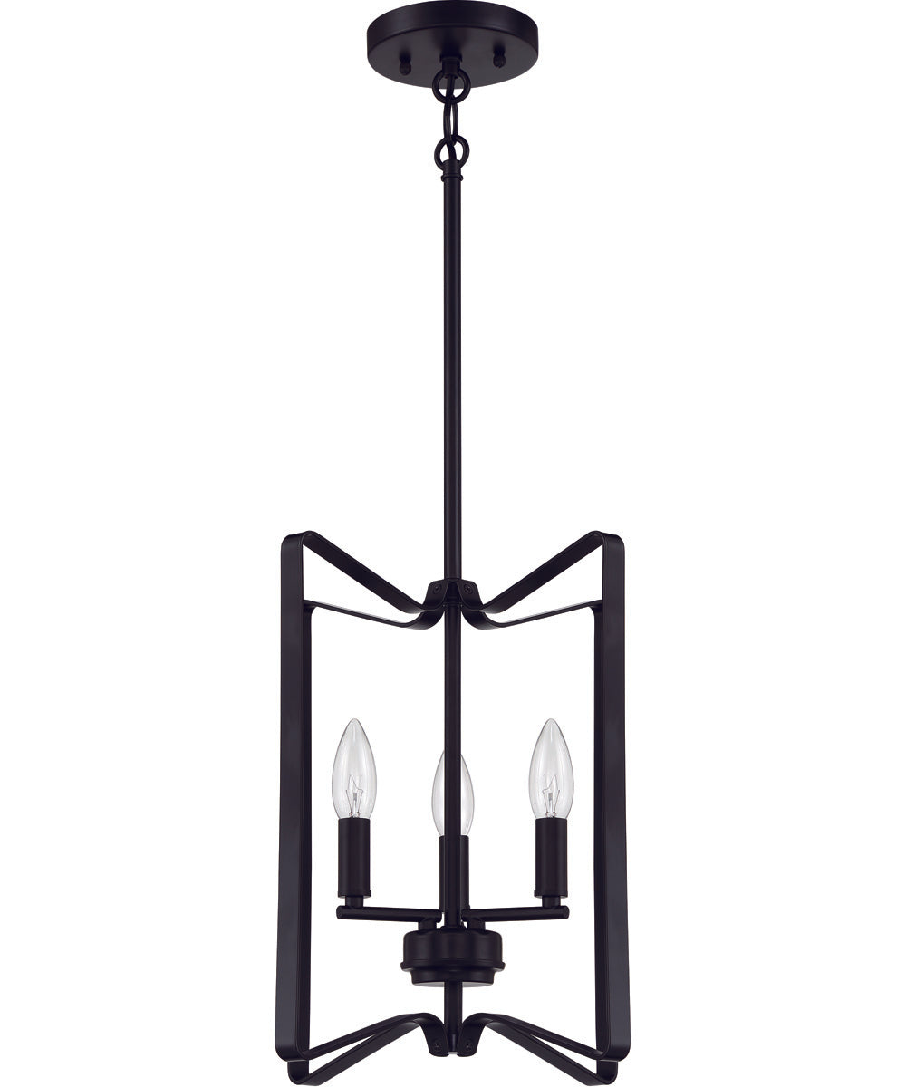 Shayna 3-Light Foyer Flat Black