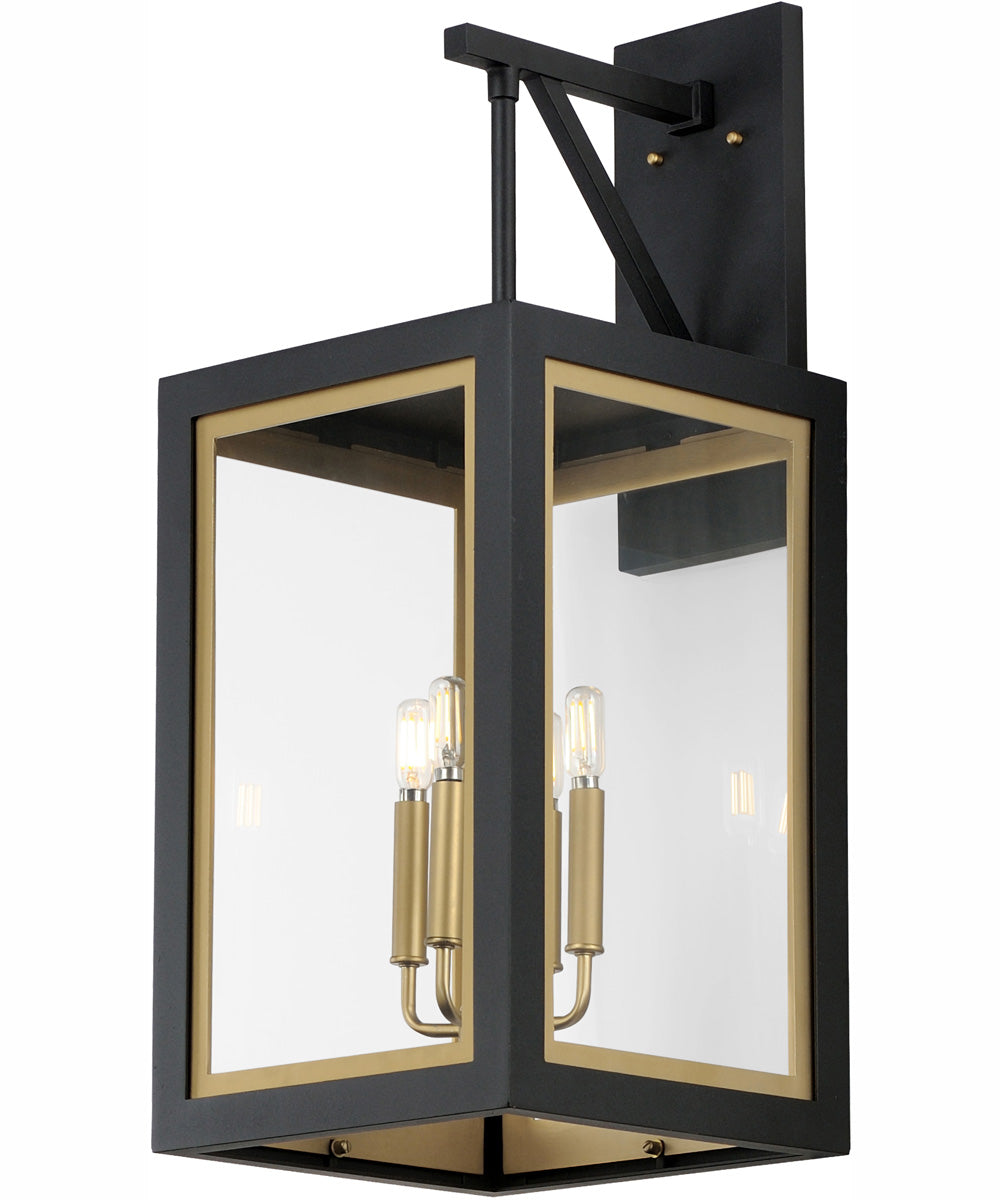 Neoclass 4-Light Outdoor Wall Sconce Black / Gold