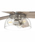 52" Gibson 3-Light Ceiling Fan Polished Nickel