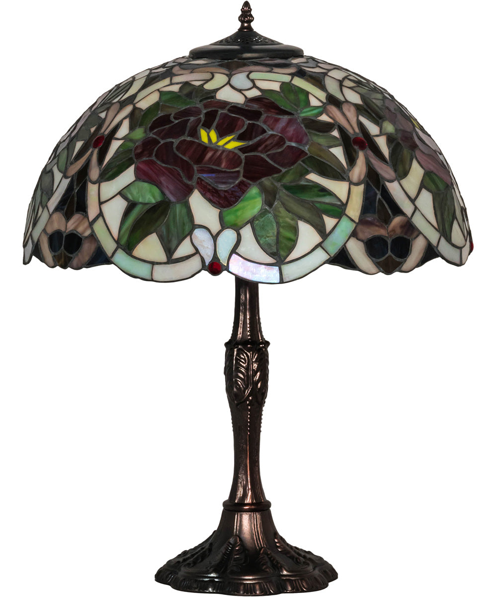 26" High Renaissance Rose Table Lamp