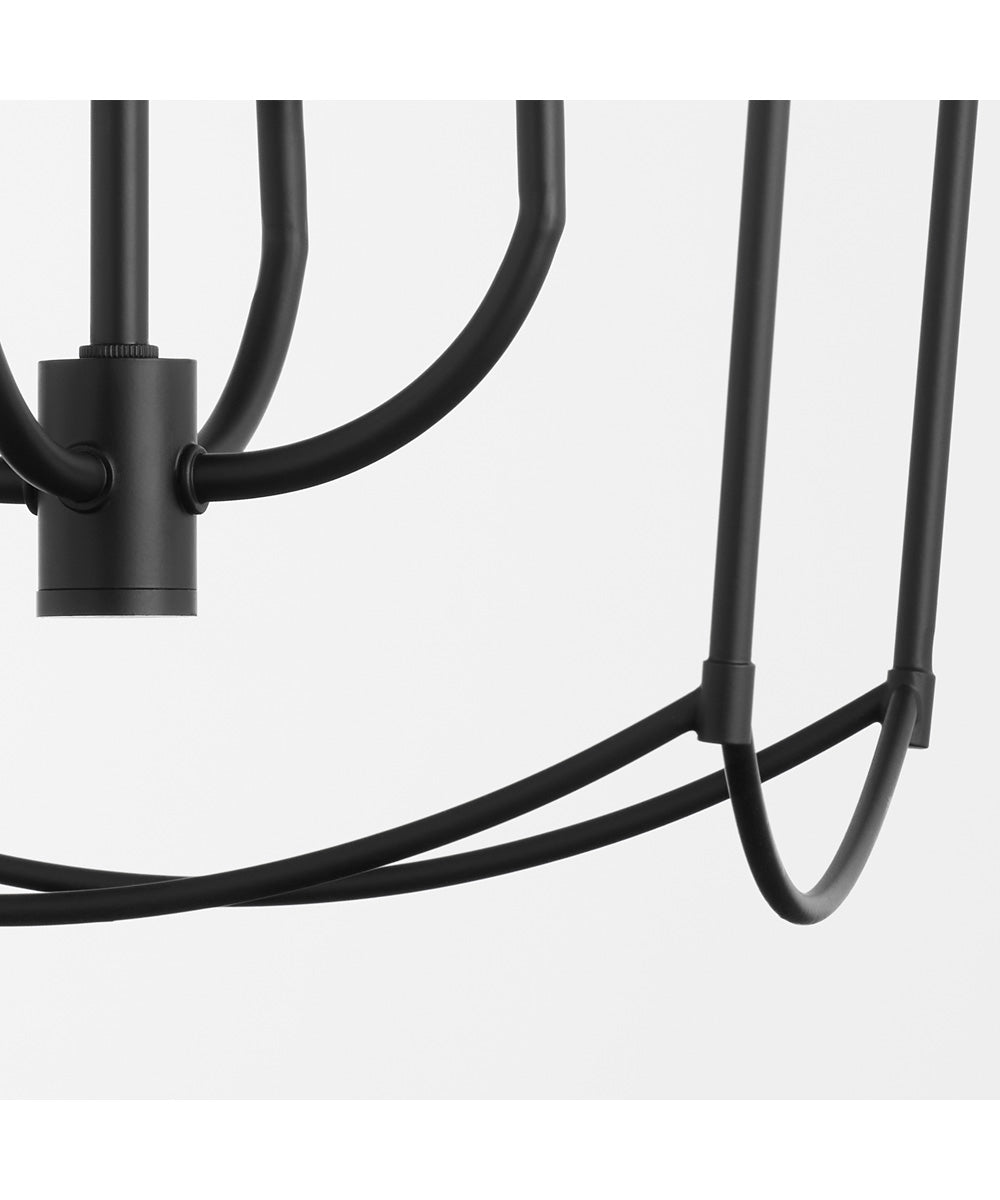 Mantle 4-light Entry Foyer Hall Chandelier Matte Black