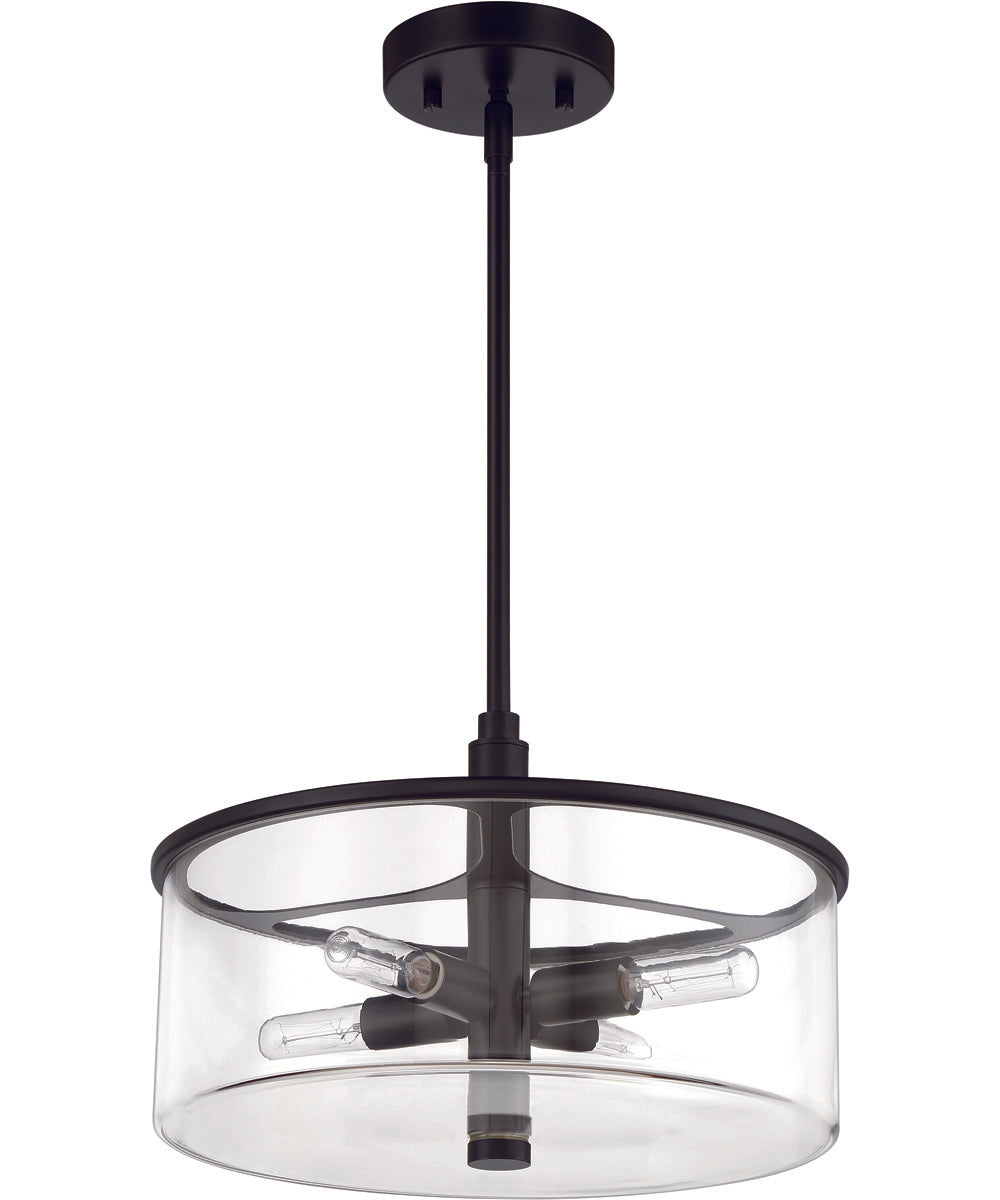 Hailie 4-Light Pendant Flat Black