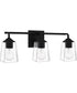 Thoresby Large 3-light Bath Light Matte Black