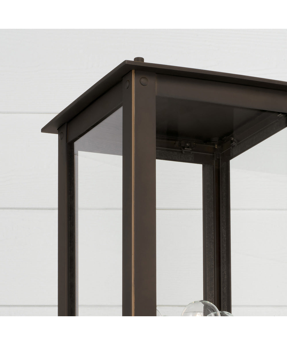 Hunt 4-Light Outdoor Post-Lantern Rain or Shine - Oiled Bronze