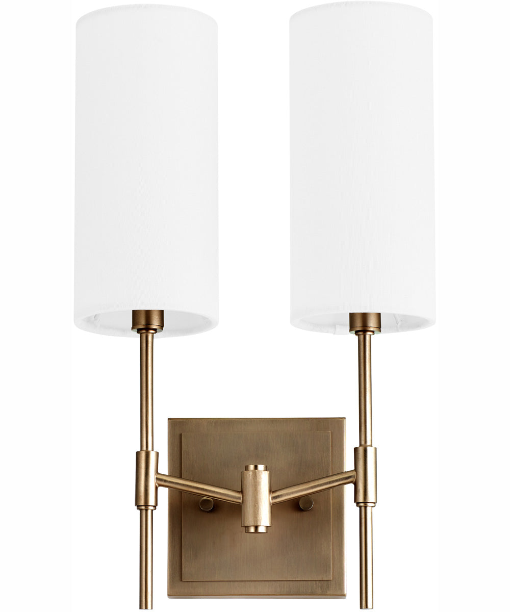 Hamilton 2-light Wall Mount Light Fixture Dark Brass