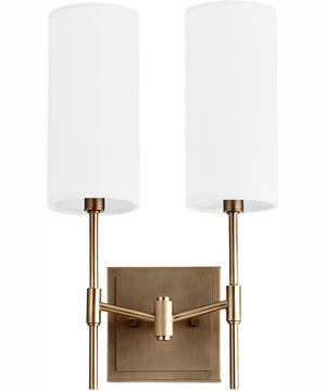 Hamilton 2-light Wall Mount Light Fixture Dark Brass