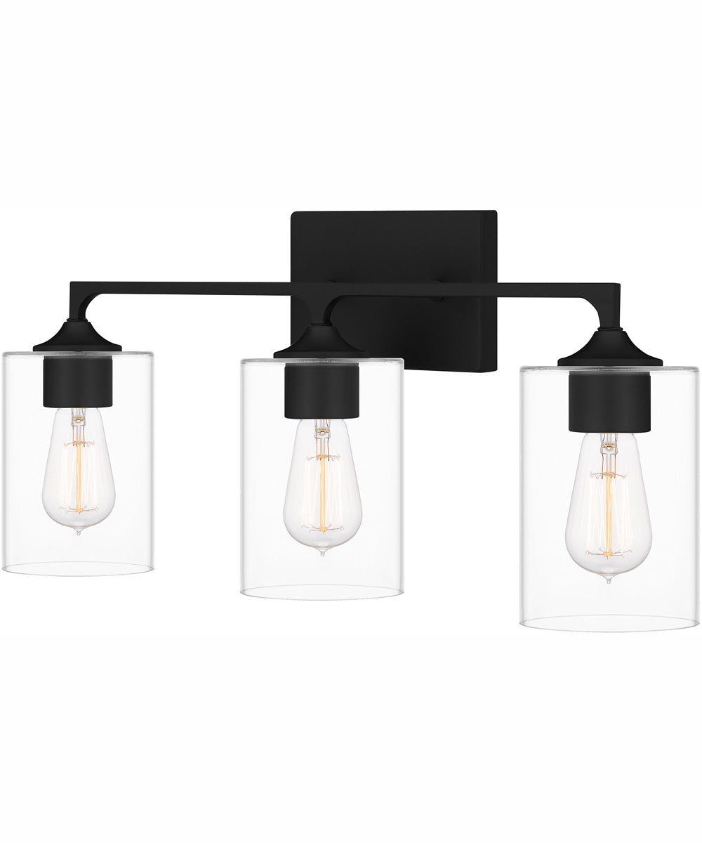 Prescott Large 3-light Bath Light Matte Black