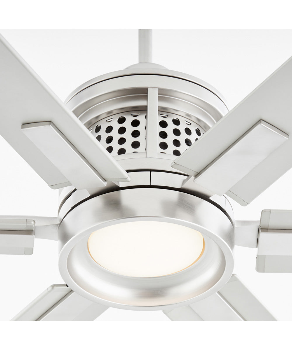 80" Zeus Patio Ceiling Fan Satin Nickel