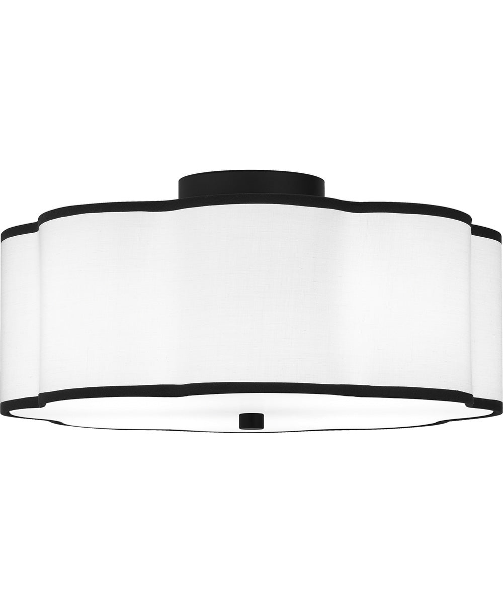Quoizel Semi-Flush Mount Medium 4-light Semi Flush Mount Matte Black
