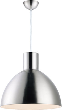 20"W Cora 1-Light Pendant Satin Nickel