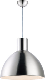 20"W Cora 1-Light Pendant Satin Nickel