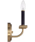 Stanza 1-Light Wall Sconce Flat Black/Satin Brass