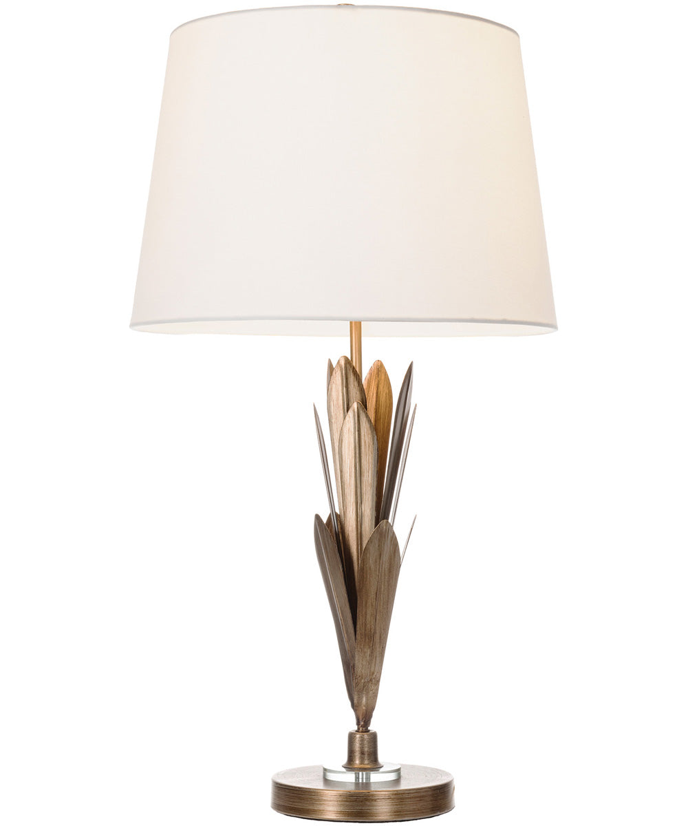 Laila 1-Light Table Lamp Antique Champagne/Fabric Shade