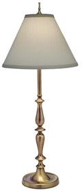 34"H 1-Light Buffet Lamp Antique Brass