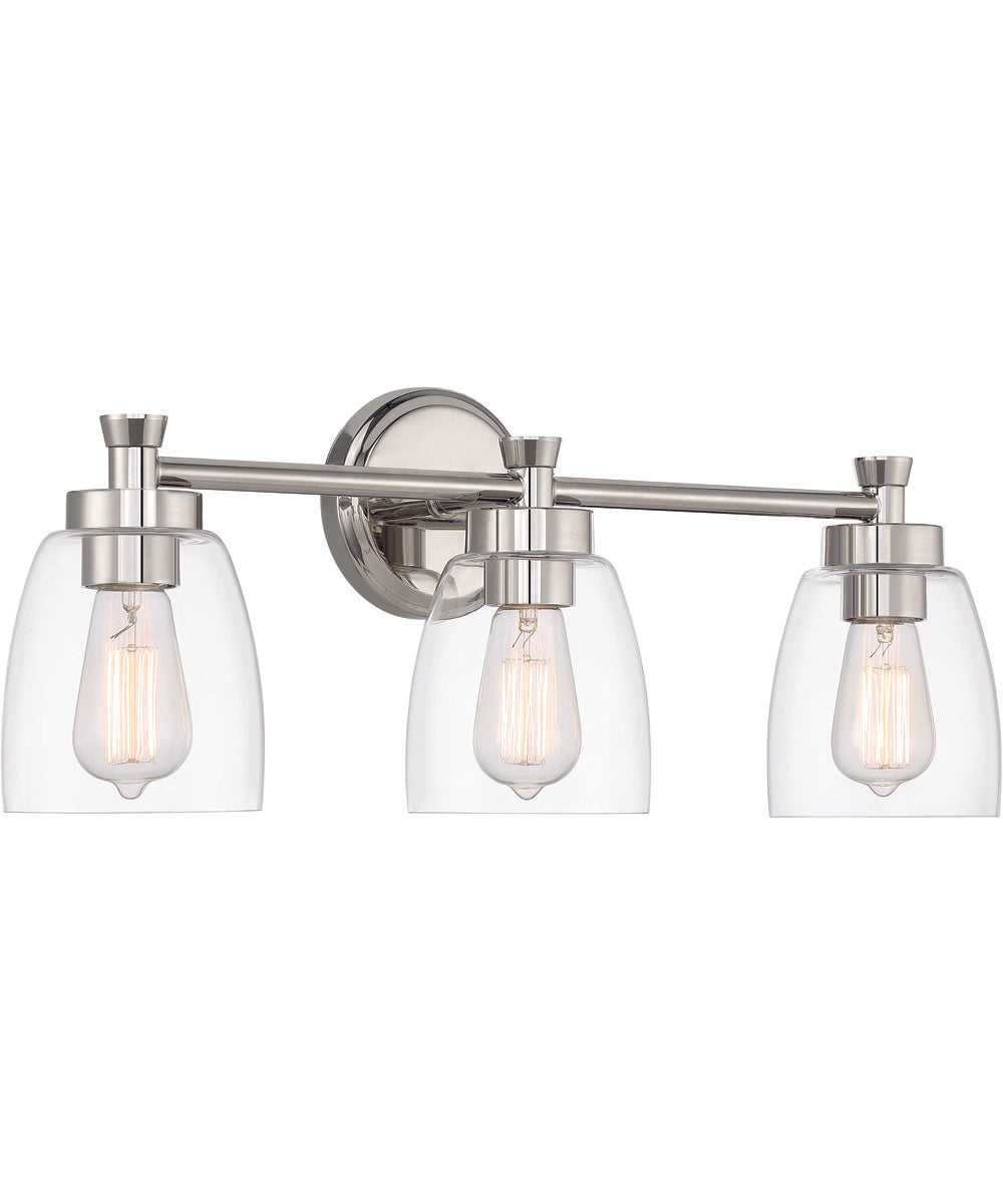 Henning 3-Light Vanity Polished Nickel