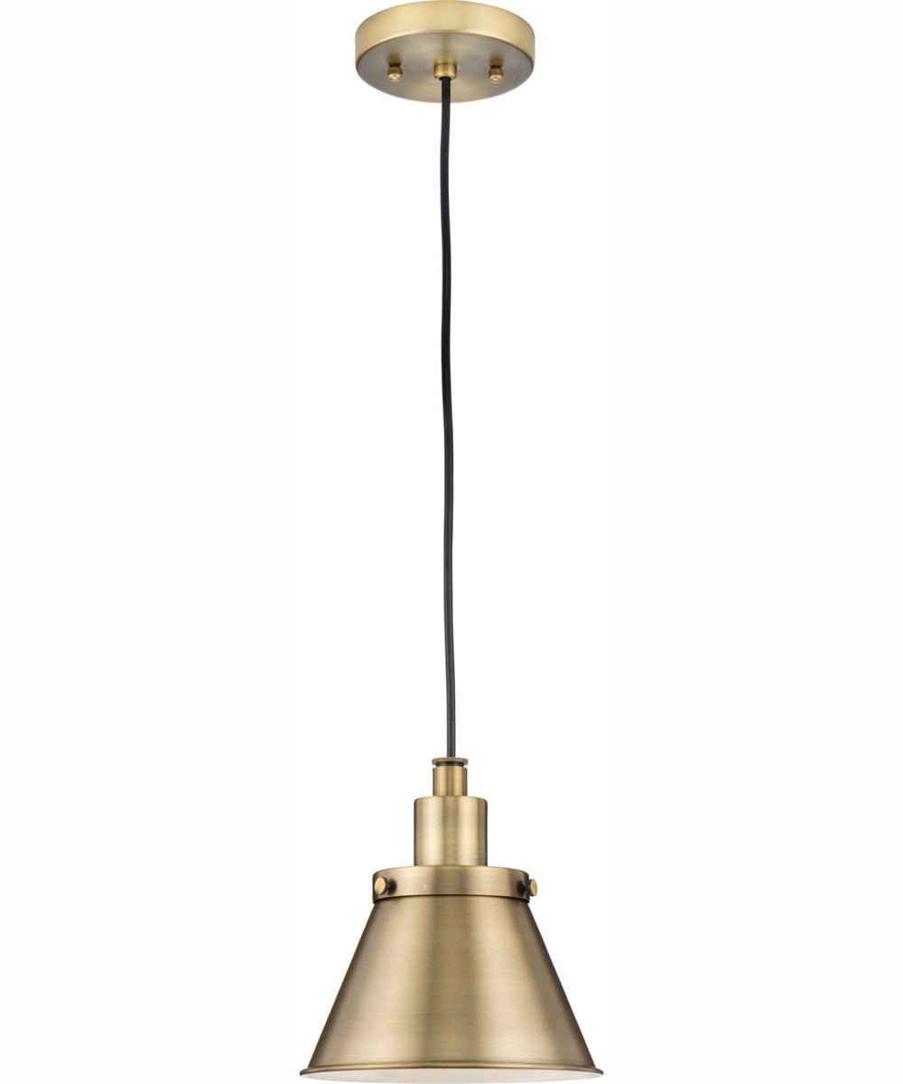 Hinton 1-Light Modern Farmhouse Pendant Vintage Brass