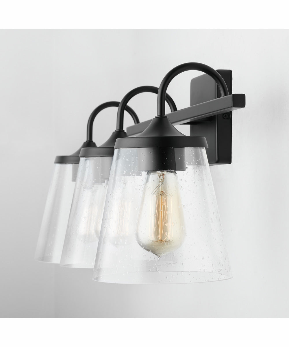 Jayne 3-Light Vanity Matte Black