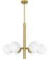 Solei 6-light Chandelier Aged Brass