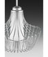 Finn 1-Light Etched White Glass Global Pendant Light Metallic Silver