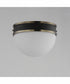 Duke 1-Light Flush Mount Black/Weathered Brass