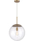 Gaze 1-Light Pendant Satin Brass