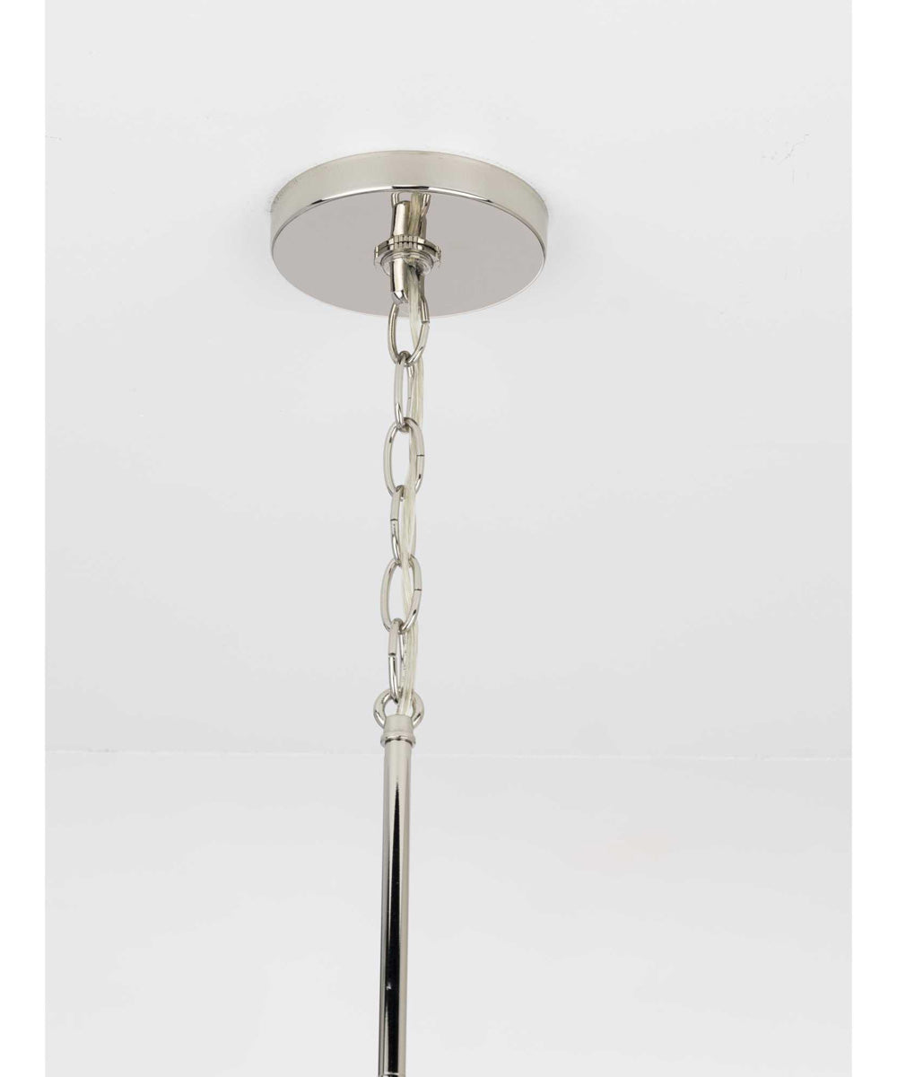 Seneca 9-Light Farmhouse Chandelier Light Polished Nickel