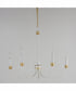 Charlton 5-Light Chandelier Weathered White/Gold Leaf