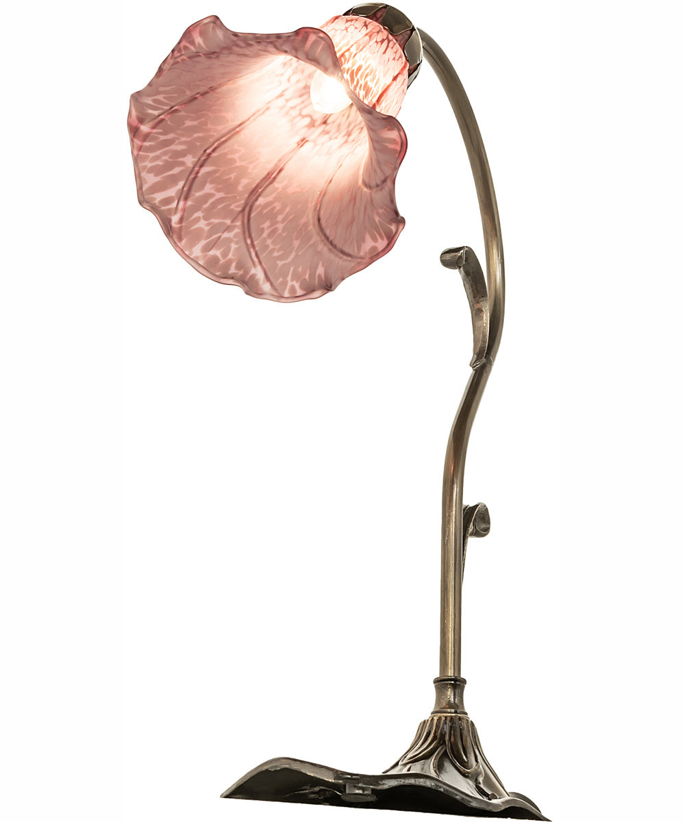 15" High Lavender Tiffany Pond Lily Accent Lamp