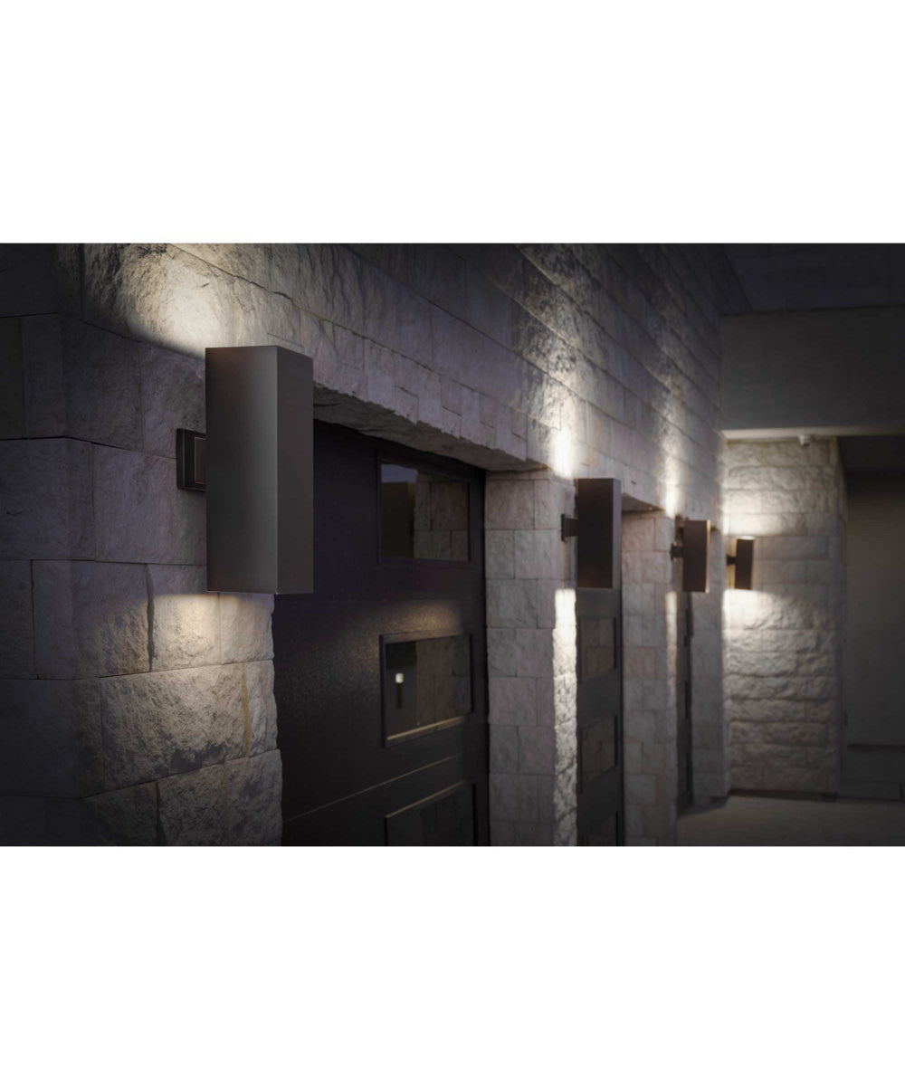 6" LED Square Up/Down Outdoor Wall Mount Fixture Antique Bronze