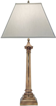 33"h Genuine Stiffel 3-Way Table Lamp Aged Brass