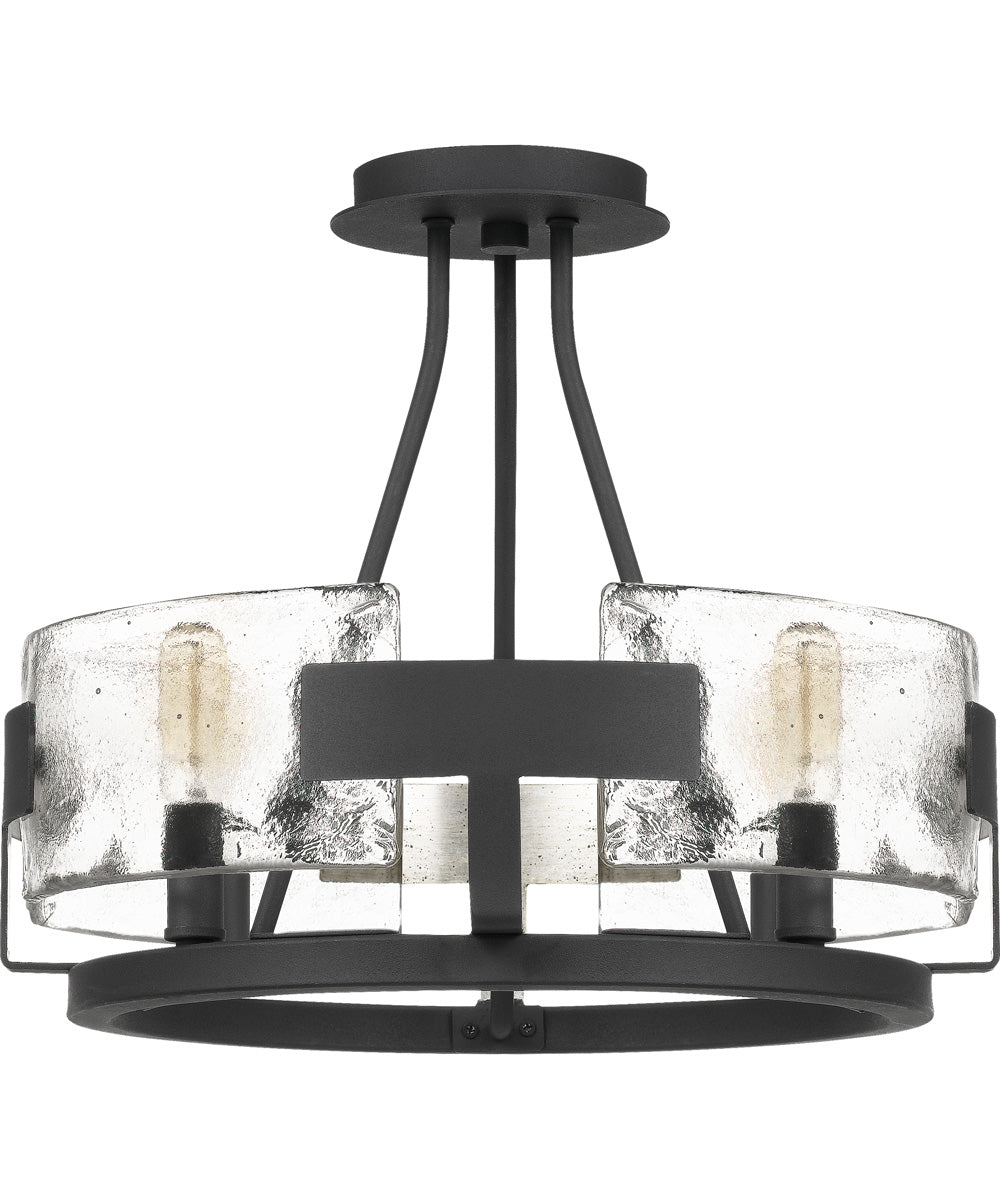 Stratum Large 4-light Semi Flush Mount Royal Ebony