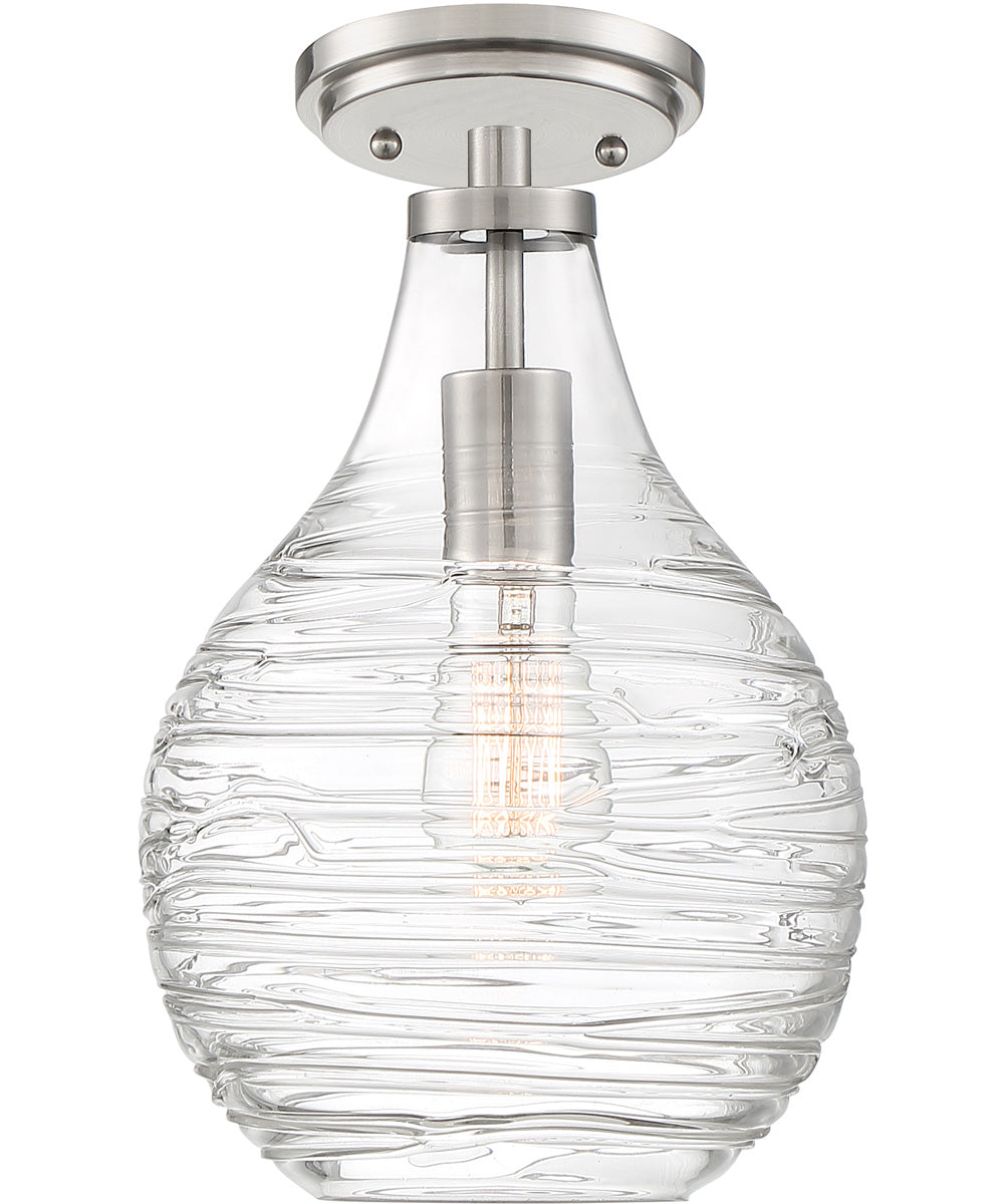 Genie 1-light Semi Flush Mount Brushed Nickel