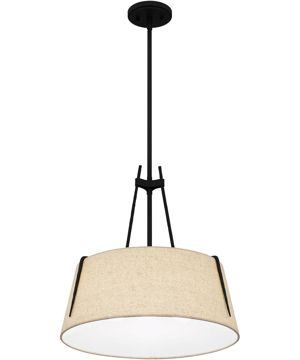 Leona 3-light Pendant Matte Black