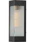 Triform 14 inch Outdoor Wall Sconce Black / Antique Brass