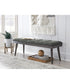19"H Ashlock Accent Bench Charcoal/Brown