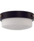 Oak Street 2-Light Flushmount Flat Black