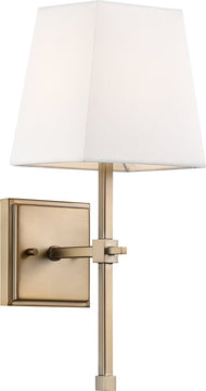 6"W Highline 1-Light Vanity & Wall Burnished Brass / White