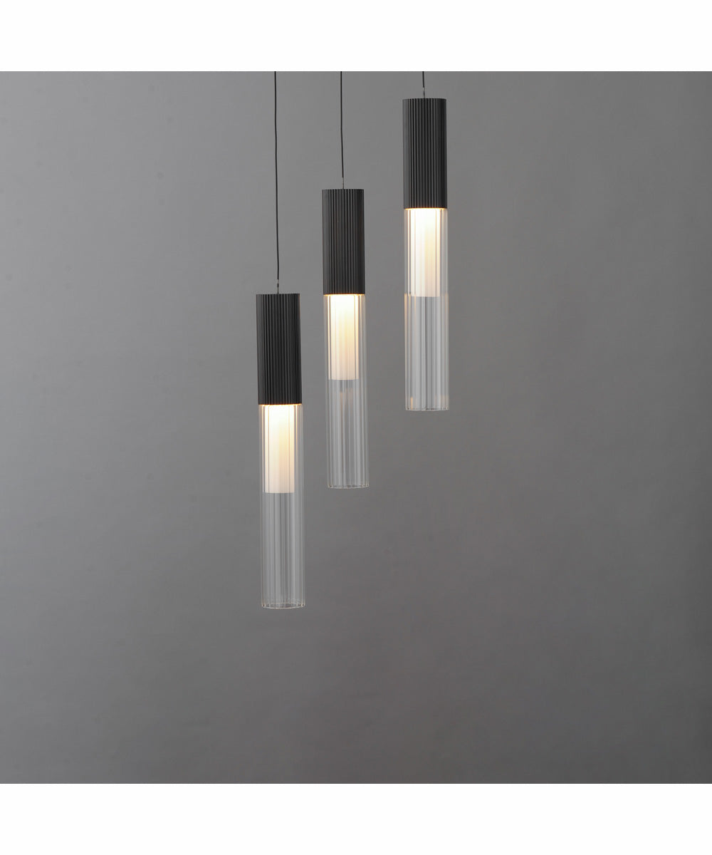 Reeds 3-Light LED Pendant Black