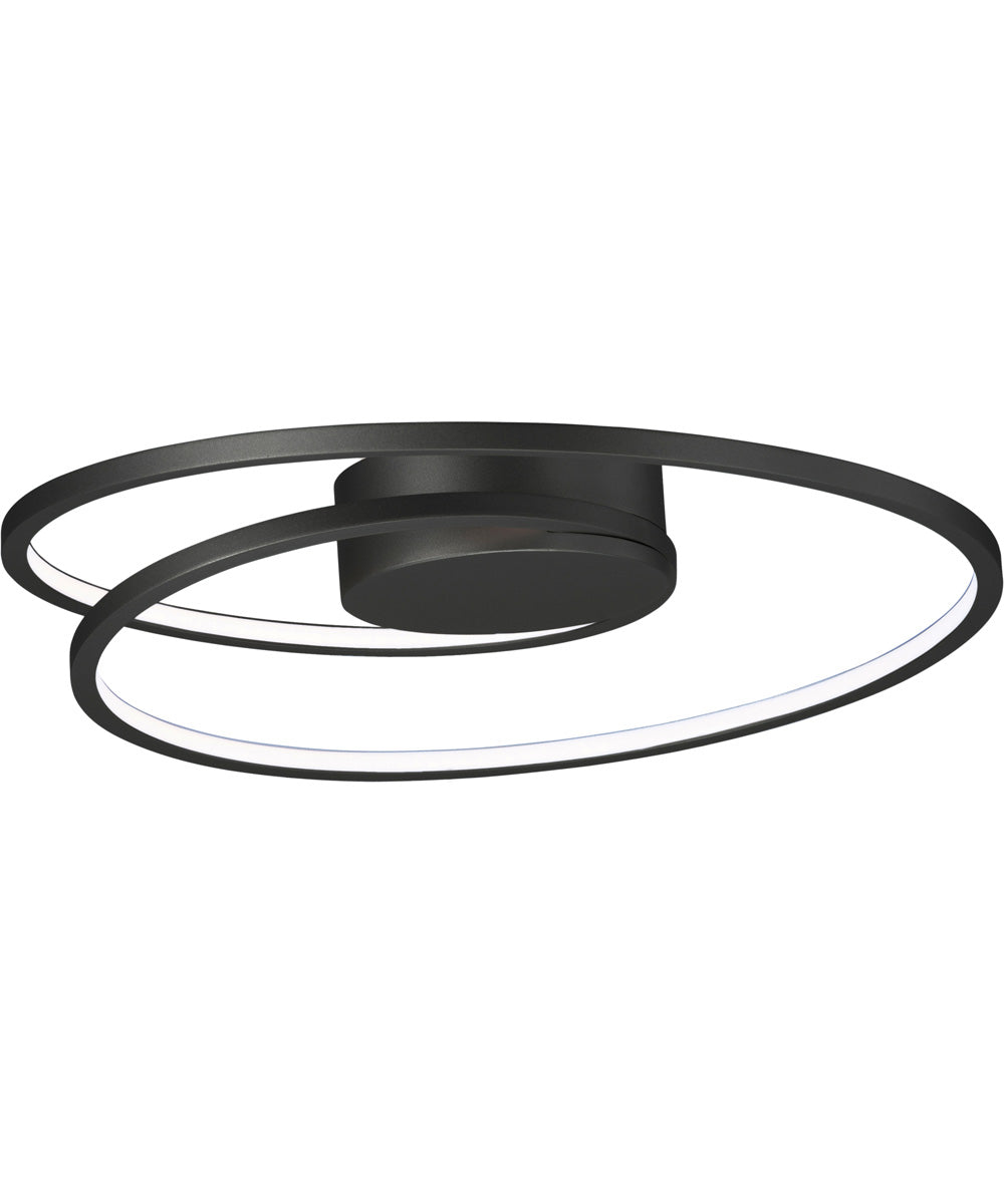 18"W Cycle LED Flush Mount Black