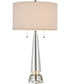 Eloise 2-Light Table Lamp Crystal/White Fabric Shade