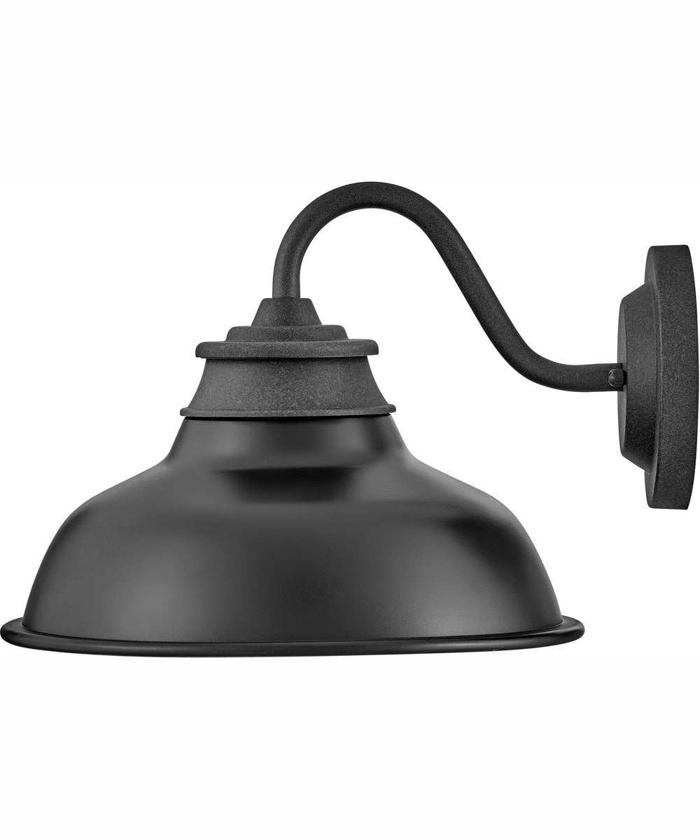 Wallace 1-Light Small Gooseneck Barn Light in Aged Zinc