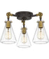 McCall 3-light Semi Flush Mount Western Bronze
