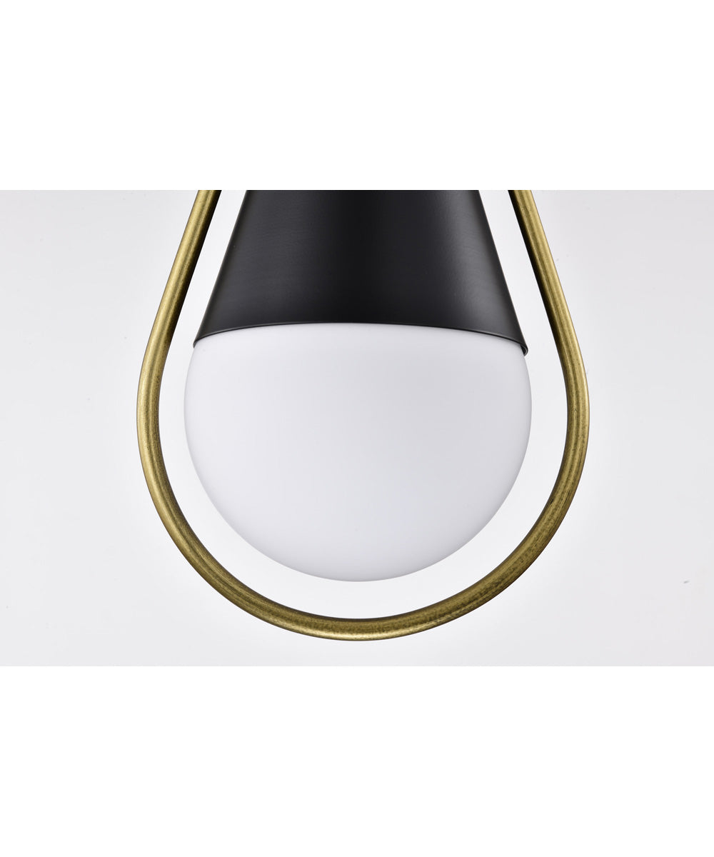 Admiral 1-Light Pendant Matte Black