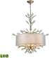 26"W Asbury 4-Light LED LED Chandelier Aged Silver