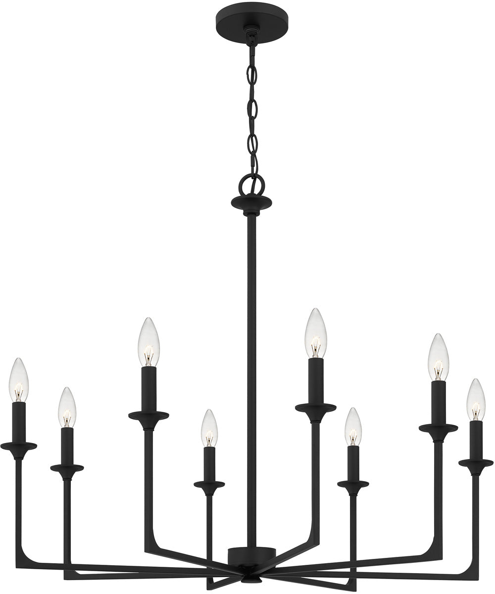 Prescott 8-light Chandelier Matte Black