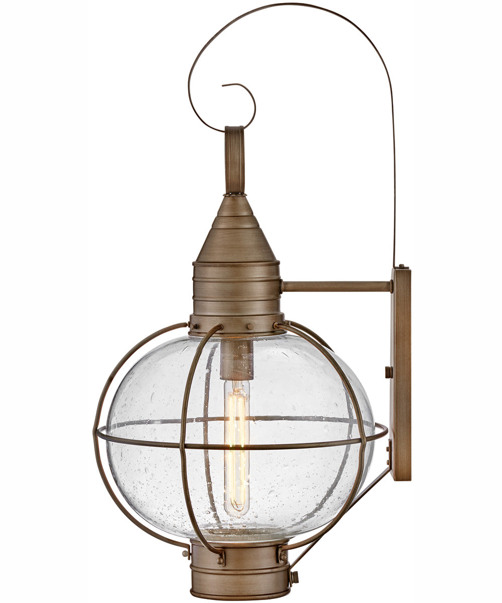 Cape Cod 1-Light Large Wall Mount Lantern in Burnished Bronze