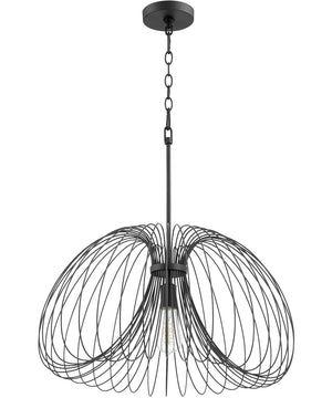 24"W 1-light Pendant Noir