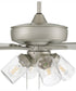 60" Outdoor Super Pro 104 4-Light Indoor/Outdoor Ceiling Fan Painted Nickel