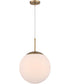 Gaze 1-Light Pendant Satin Brass