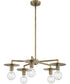 28"W Bizet 5-Light Chandelier Vintage Brass
